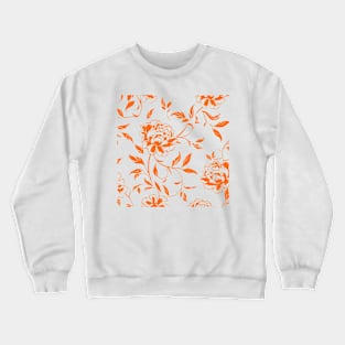 Simple Minimalist Flower Pattern in orange Crewneck Sweatshirt